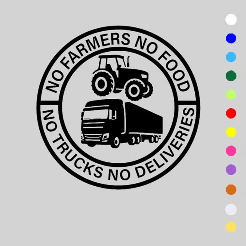 ⚡⚡50% OFF!!! 🚜Car Decal: 🌾No farmers, no food - no trucks, no deliveries🚛