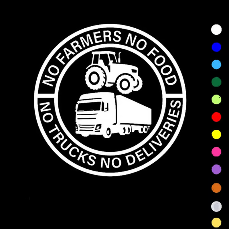 ⚡⚡50% OFF!!! 🚜Car Decal: 🌾No farmers, no food - no trucks, no deliveries🚛