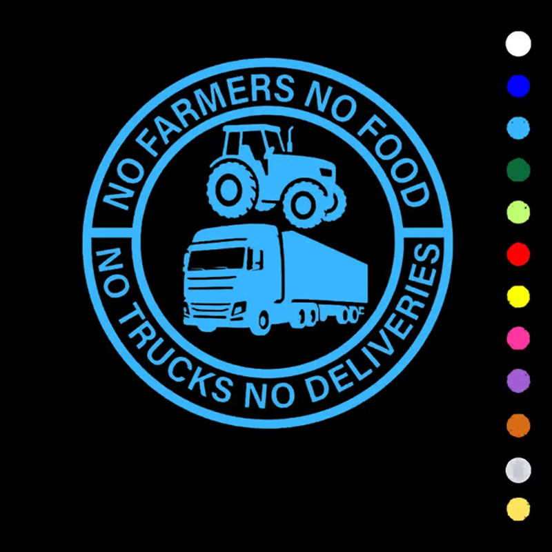 ⚡⚡50% OFF!!! 🚜Car Decal: 🌾No farmers, no food - no trucks, no deliveries🚛