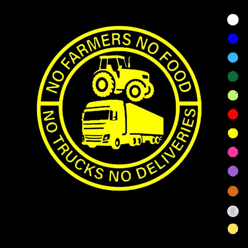 ⚡⚡50% OFF!!! 🚜Car Decal: 🌾No farmers, no food - no trucks, no deliveries🚛