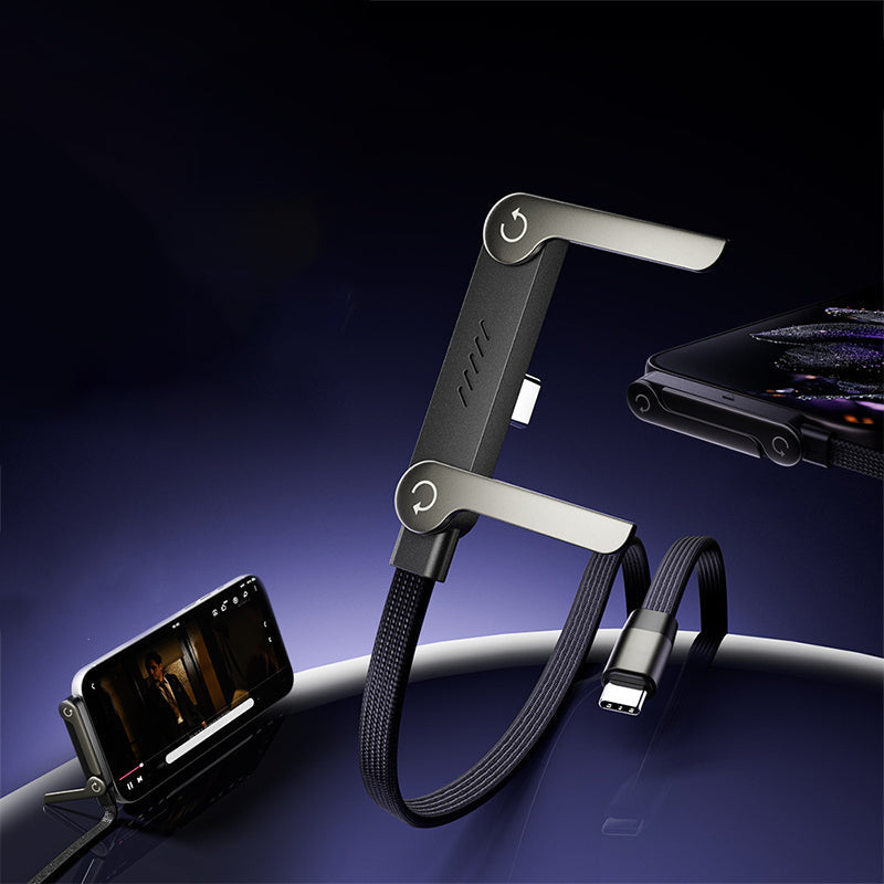 240W Fast Charging Cable with Adjustable Phone Stand