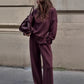 ⏳Limited-time 49% OFF⏰High-Neck Side-Zip Sweatshirt & Pants Set