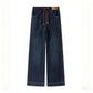 Women's Warm-Lined Jeans with Elastic Waistband