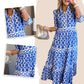 🎉Spring Specials Sale 50% OFF🌸Women’s Geometric Print V-Neck Maxi Dress