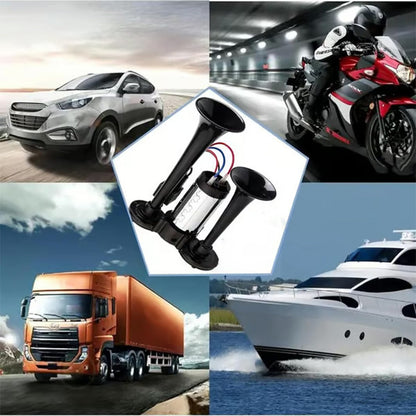 ⏰Train Air Horn 120dB – Fits Trucks, Cars & Boats | 12V/24V, Waterproof & Tool-Free Install 🚛🔊