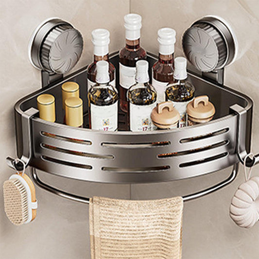 🥳2026 HOT SALE🥳💞50K+ SOLD!🛁 Conquer Tight Corners! No-Drill Triangle Basket Suction Cup Mounted, Strong Hold, Your Space Magician🧽