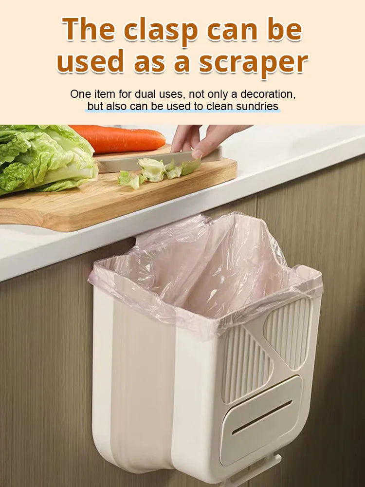 🗑️ 50% OFF NOW! 🕒 Foldable Hanging Trash Can – Space Saving, Leak Proof & Easy to Clean 🧼