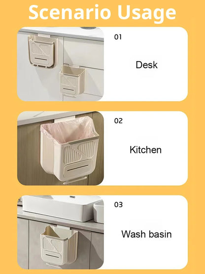🗑️ 50% OFF NOW! 🕒 Foldable Hanging Trash Can – Space Saving, Leak Proof & Easy to Clean 🧼