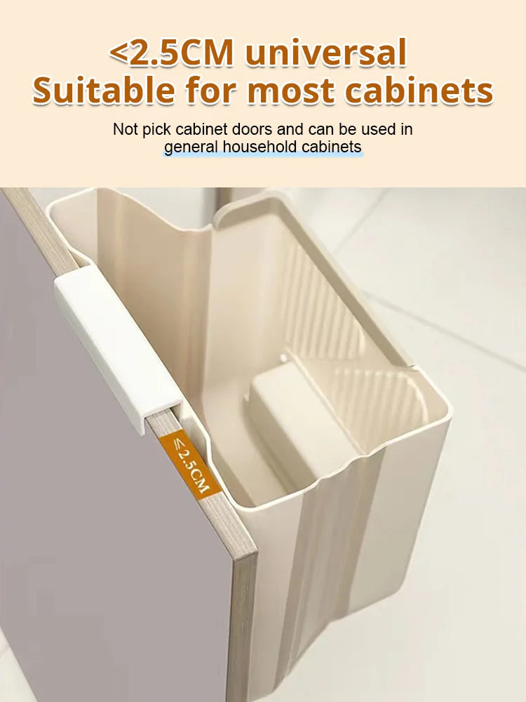 🗑️ 50% OFF NOW! 🕒 Foldable Hanging Trash Can – Space Saving, Leak Proof & Easy to Clean 🧼
