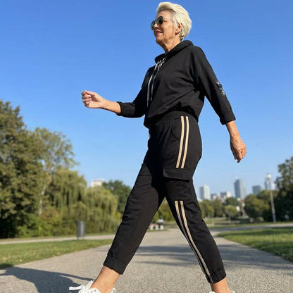 🔥Hot Sale Deals-Women’s Hooded Jacket & Drawstring Pants Set