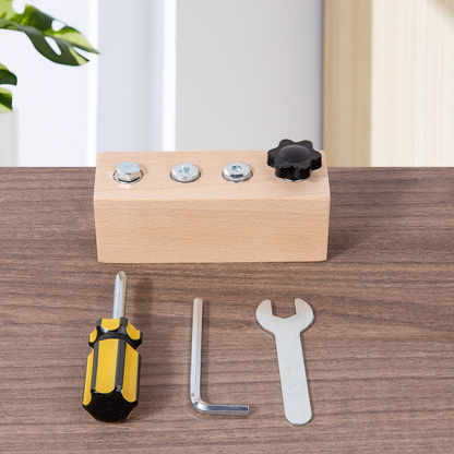 Montessori Wooden Screw Driver Board Toy