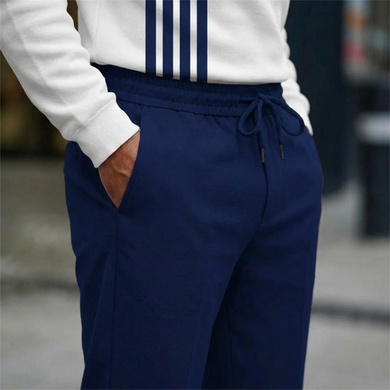 👕🔥 Men's Graphic Print Pullover & Pants Set 👖