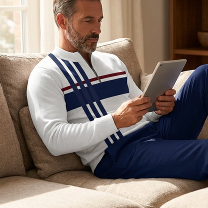 👕🔥 Men's Graphic Print Pullover & Pants Set 👖