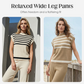Striped Top & Wide-Leg Pants 2-Piece Set