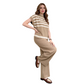 Striped Top & Wide-Leg Pants 2-Piece Set