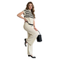 Striped Top & Wide-Leg Pants 2-Piece Set