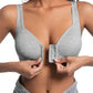 👙 50% OFF NOW! 💪 Adjustable Front Closure Push-Up Bra – Wire-Free, Seamless & Side Support – 4PCS Set for Daily Wear ✨
