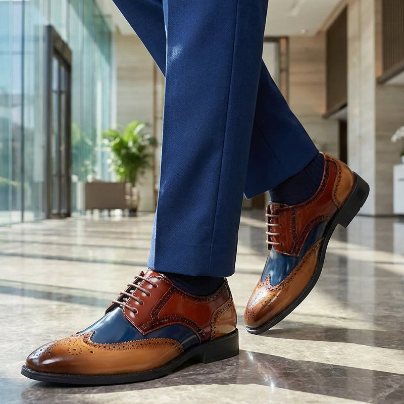 📢📢50% OFF !! & FREE SHIPPING⏰Men's Classic Wingtip Brogue Oxford Shoes
