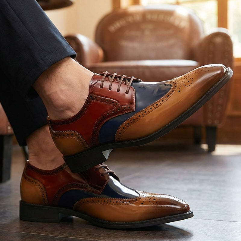 📢📢50% OFF !! & FREE SHIPPING⏰Men's Classic Wingtip Brogue Oxford Shoes