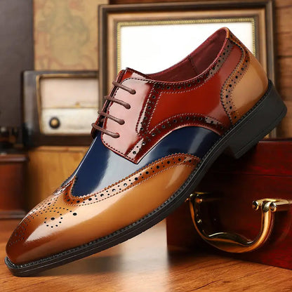 📢📢50% OFF !! & FREE SHIPPING⏰Men's Classic Wingtip Brogue Oxford Shoes