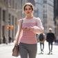 Faux Pearl Embellished Sheer Mesh Top with Lantern Sleeve