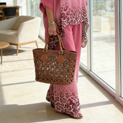 Women's Gradient Leopard Print 2-Piece Set