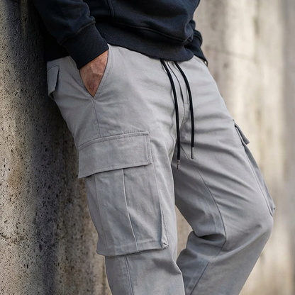 👖 Men's Casual Cargo Pants – Multi-Pocket, Adjustable Waist & Durable Straight-Leg Fit for Everyday Wear