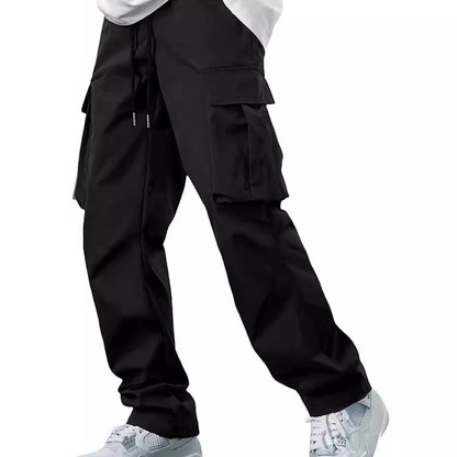 👖 Men's Casual Cargo Pants – Multi-Pocket, Adjustable Waist & Durable Straight-Leg Fit for Everyday Wear