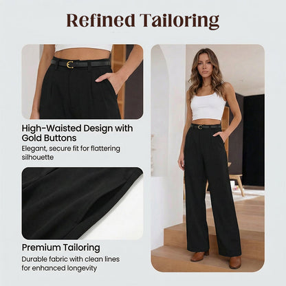 Women's High-Waist Wide-Leg Trousers