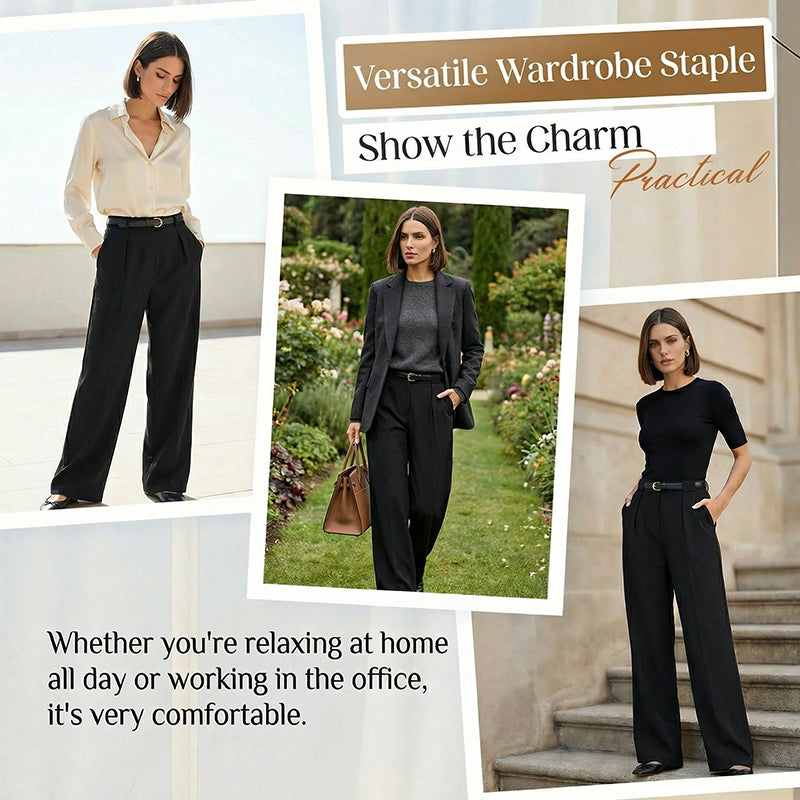 Women's High-Waist Wide-Leg Trousers