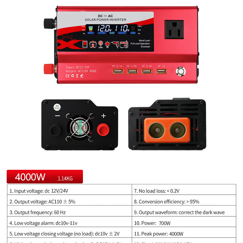 🔥49% OFF!🚗⚡Multi-Port Power Inverter for Car