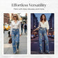 💐50% OFF ! Women‘s Floral Print Straight-Leg Jeans – Buy 2 Get Free Shipping 📦💖【Limited Offer】