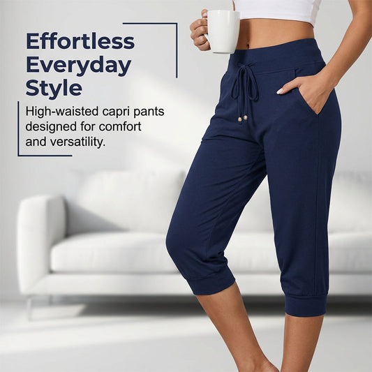 🩳 LIMITED-TIME 50% OFF! ✨ Cropped Sweatpants – Drawstring Waist, Side Pockets, Cuffed, Soft ✨