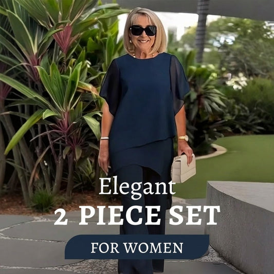 🌸48% OFF New🌸 Irregular Design Two-Piece Set 🎁High-Waist Wide-Leg Pants Outfit