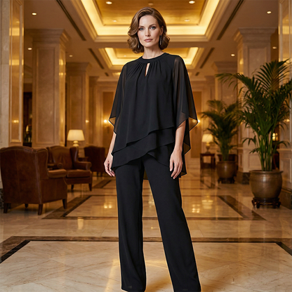 🎁New arrival 50% OFF💥 Elegant Asymmetrical Two-Piece Pant Set