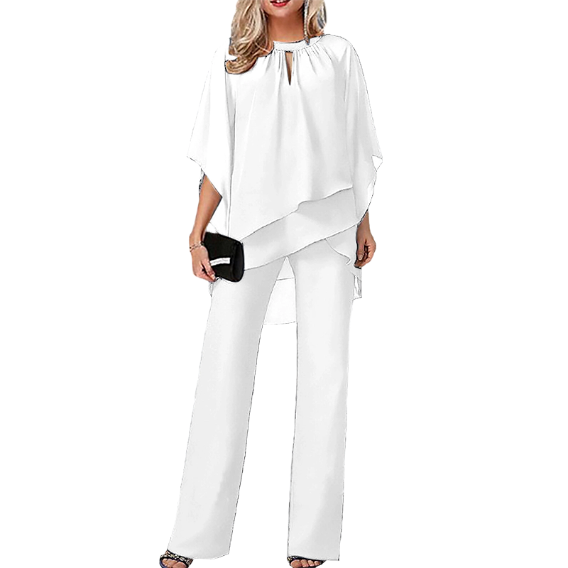 🎁New arrival 50% OFF💥 Elegant Asymmetrical Two-Piece Pant Set