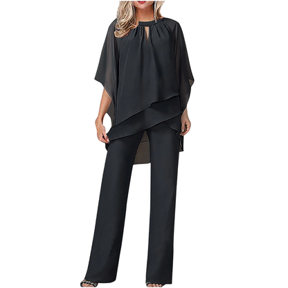 🎁New arrival 50% OFF💥 Elegant Asymmetrical Two-Piece Pant Set