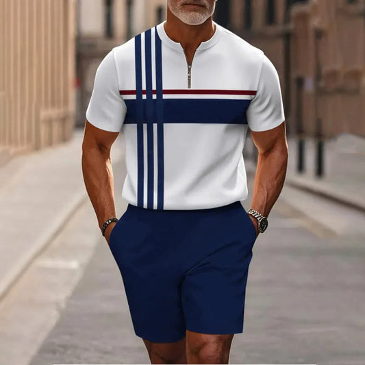 🔥60% OFF🔥Men's Quarter-Zip Shirt & Shorts Set