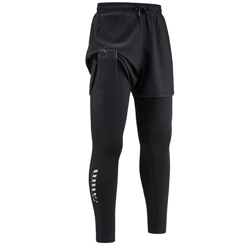 🏃 Move Without Limits 🔥Men's 2-in-1 Running Tights with Shorts