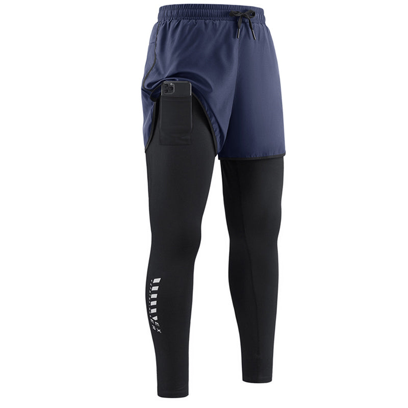 🏃 Move Without Limits 🔥Men's 2-in-1 Running Tights with Shorts