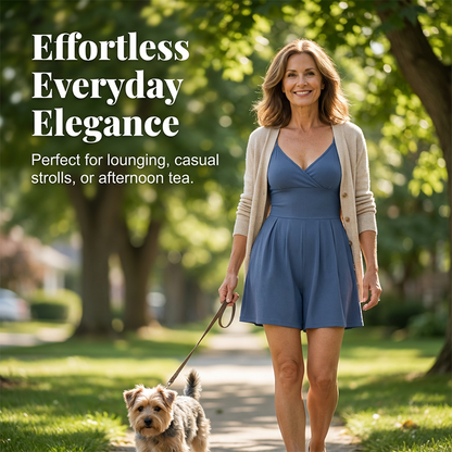 🥳Last Day Special Price ￡16.99!!🌿 49% OFF! Women‘s Ribbed Knit Romper – Breathable & skin-friendly, keeps shape. Flared skirt with hidden shorts, no riding up. 6 colors. Effortless everyday elegance. 👙✅