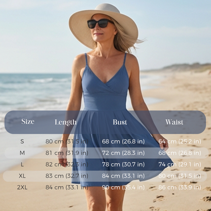 🥳Last Day Special Price ￡16.99!!🌿 49% OFF! Women‘s Ribbed Knit Romper – Breathable & skin-friendly, keeps shape. Flared skirt with hidden shorts, no riding up. 6 colors. Effortless everyday elegance. 👙✅