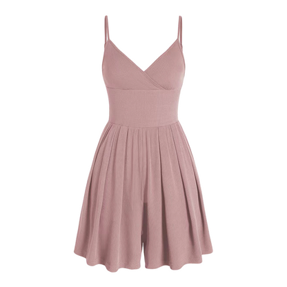 🥳Last Day Special Price ￡16.99!!🌿 49% OFF! Women‘s Ribbed Knit Romper – Breathable & skin-friendly, keeps shape. Flared skirt with hidden shorts, no riding up. 6 colors. Effortless everyday elegance. 👙✅