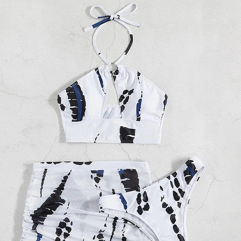 🌊60% OFF! Women's Ruched 3-Piece Bikini Set – Elegant, Charming 🏝️👗【Limited Offer】