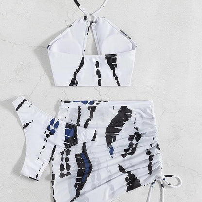 🌊60% OFF! Women's Ruched 3-Piece Bikini Set – Elegant, Charming 🏝️👗【Limited Offer】