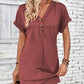 📢📢40% OFF !! ⏰Women's Fashion V-Neck Button Dress – Timeless Solid Colors, Soft Fabric & Rolled Sleeves 🌸