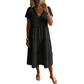 🎁New Arrival 50% OFF💥Women's Elegant V-Neck Lace Insert Dress