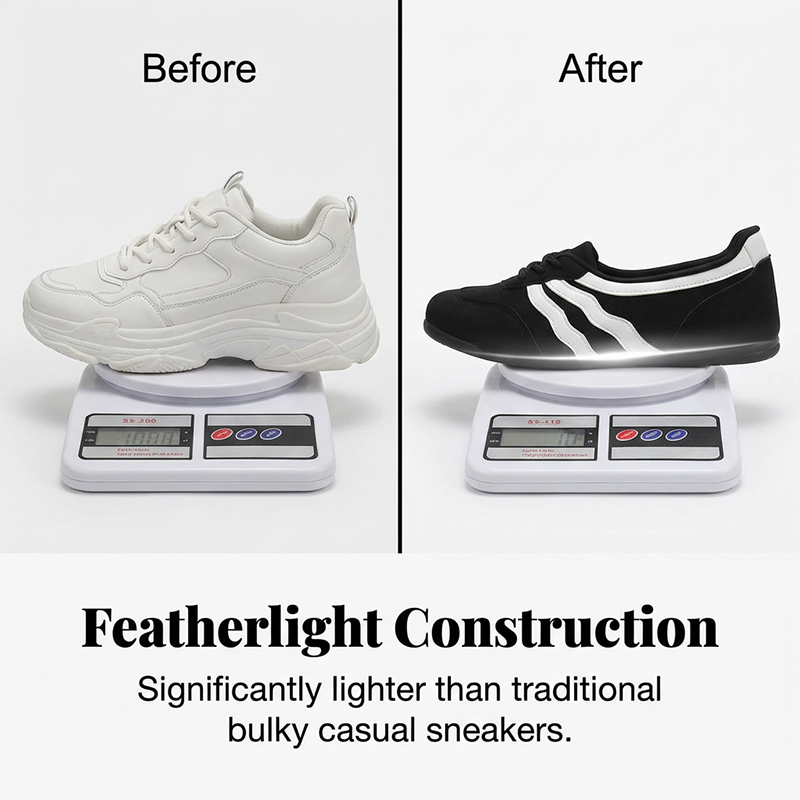 ⏳Time-Limited Special⏰Women's Retro Wave Stripe Lace-Up Sneakers