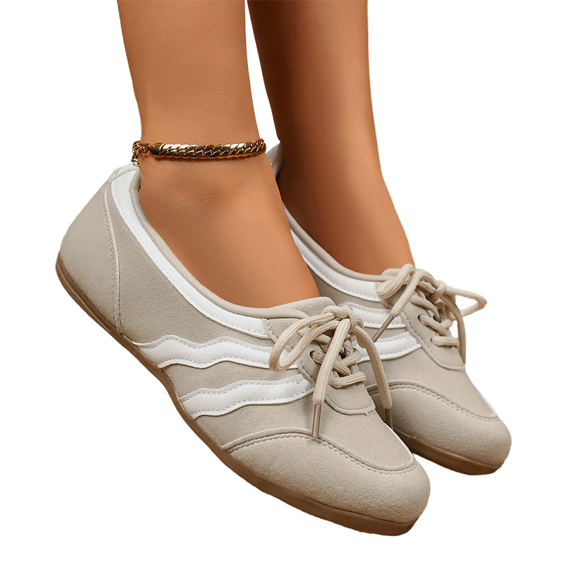 ⏳Time-Limited Special⏰Women's Retro Wave Stripe Lace-Up Sneakers