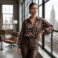 🌸New Arrival 50% OFF🦋✨Women’s Button-Down Polka Dot Shirt
